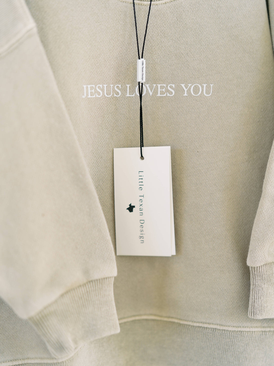 Jesus Loves You French Terry 100% Cotton Neutral Crewneck-