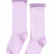 Lilac Lace Top Knee High Socks