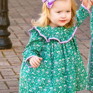 Layla Green & Purple Floral Bloomer Set