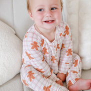Christmas Bamboo Waffle Convertible Zipper Romper | Gingersnap
