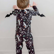 Halloween Glow-in-the-Dark Convertible Bamboo Zip Romper | Eye Want Candy