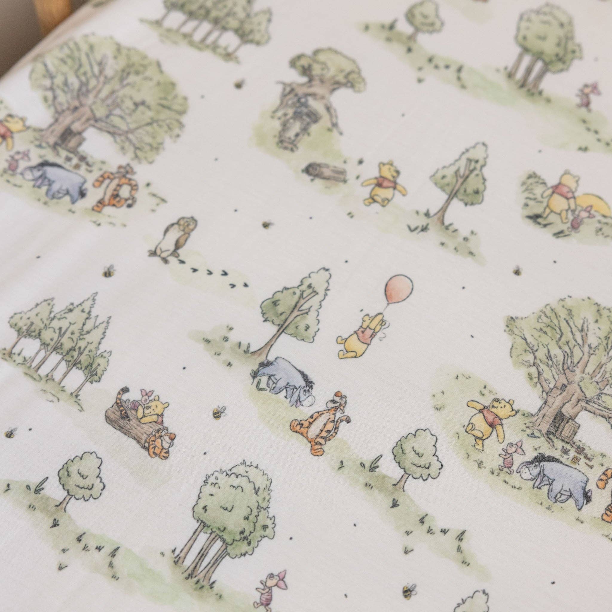 Premium Knit Fitted Crib Sheet - Hundred Acre Wood