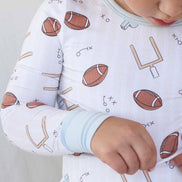 Tiny Touchdowns Two Piece Pajama Set | Neutral