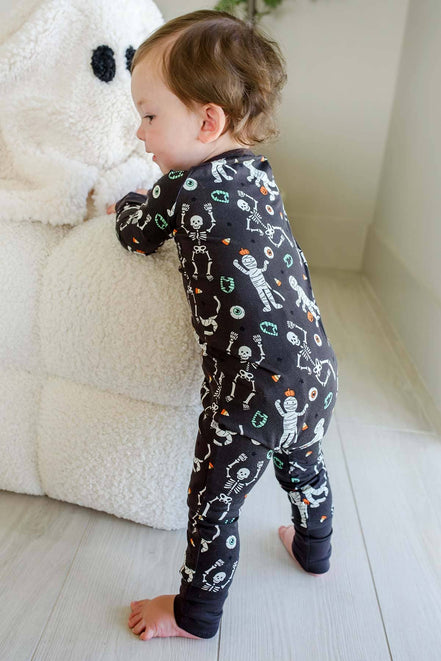 Halloween Glow-in-the-Dark Convertible Bamboo Zip Romper | Eye Want Candy