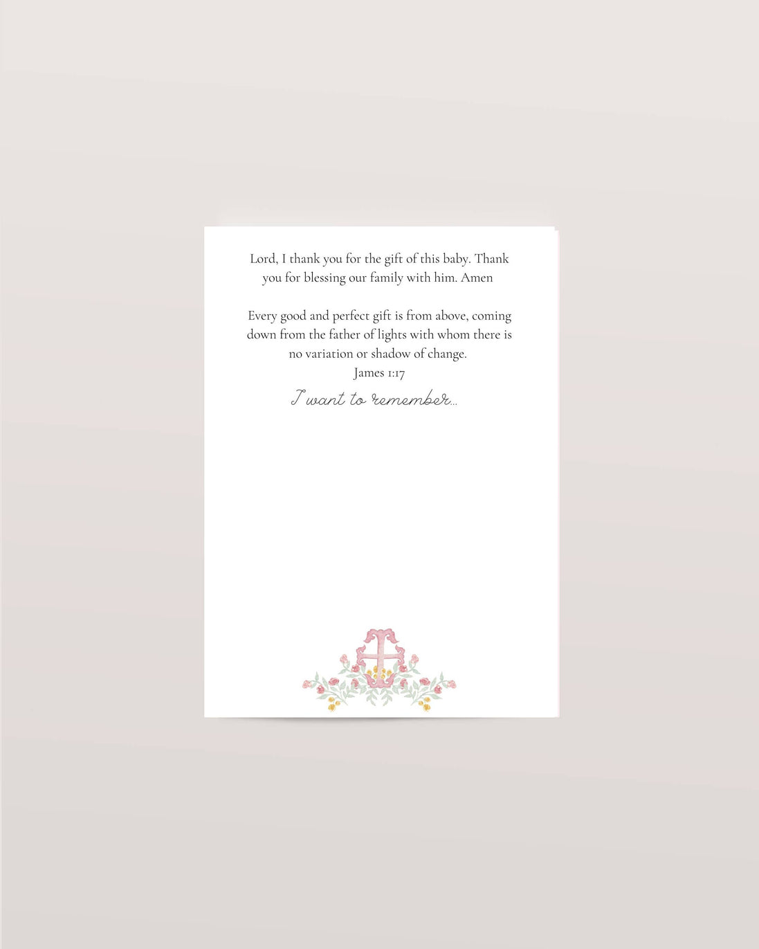 Baby Milestone Scripture Cards for Memory Keeping/ baby book (Pink)