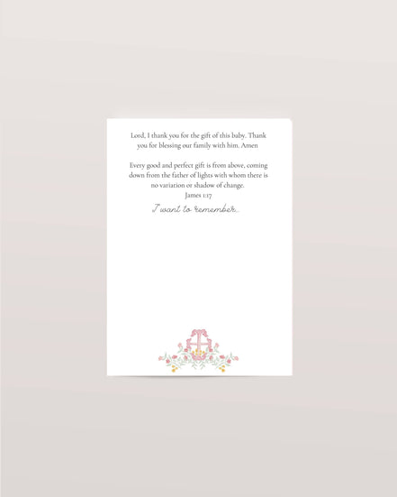Baby Milestone Scripture Cards for Memory Keeping/ baby book (Pink)