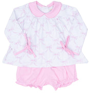 Mary Charlotte Bubblegum Bows Bloomer Set