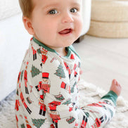 Bamboo Convertible Zipper Romper | Toy Soldier Green