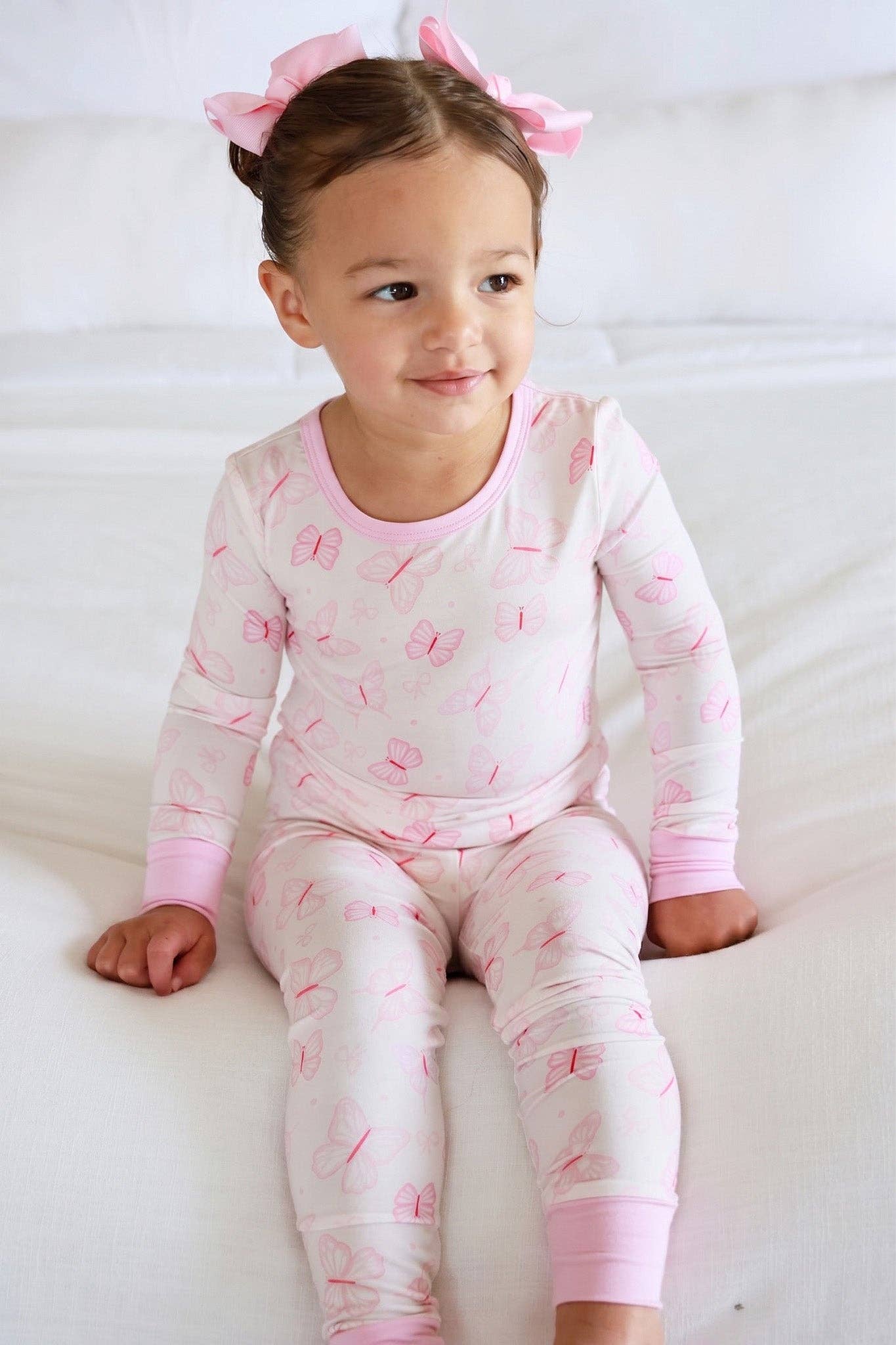 Two-Piece Bamboo Pajama Set | Blooming Butterflies