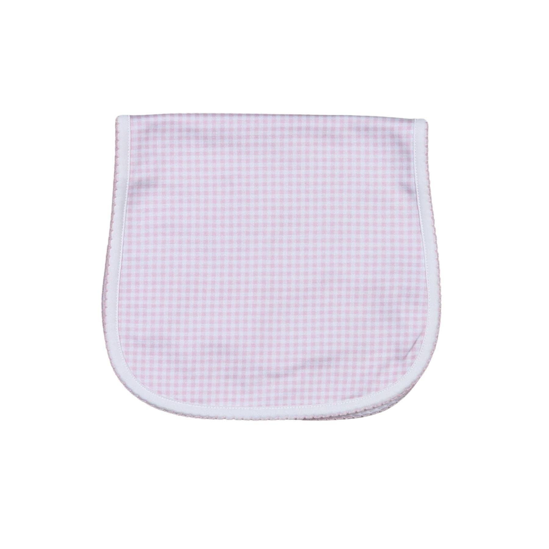 PGG-018 Pink Gingham Burping Pad .