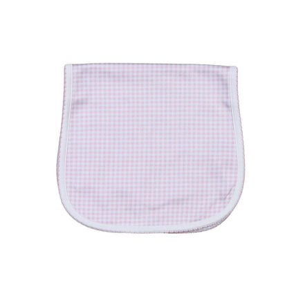 PGG-018 Pink Gingham Burping Pad .