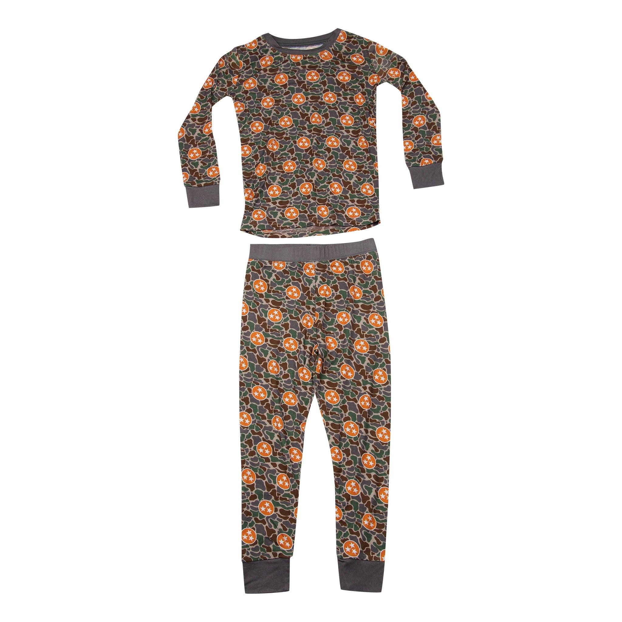 Camo Tri Star Unisex Kids Pajamas