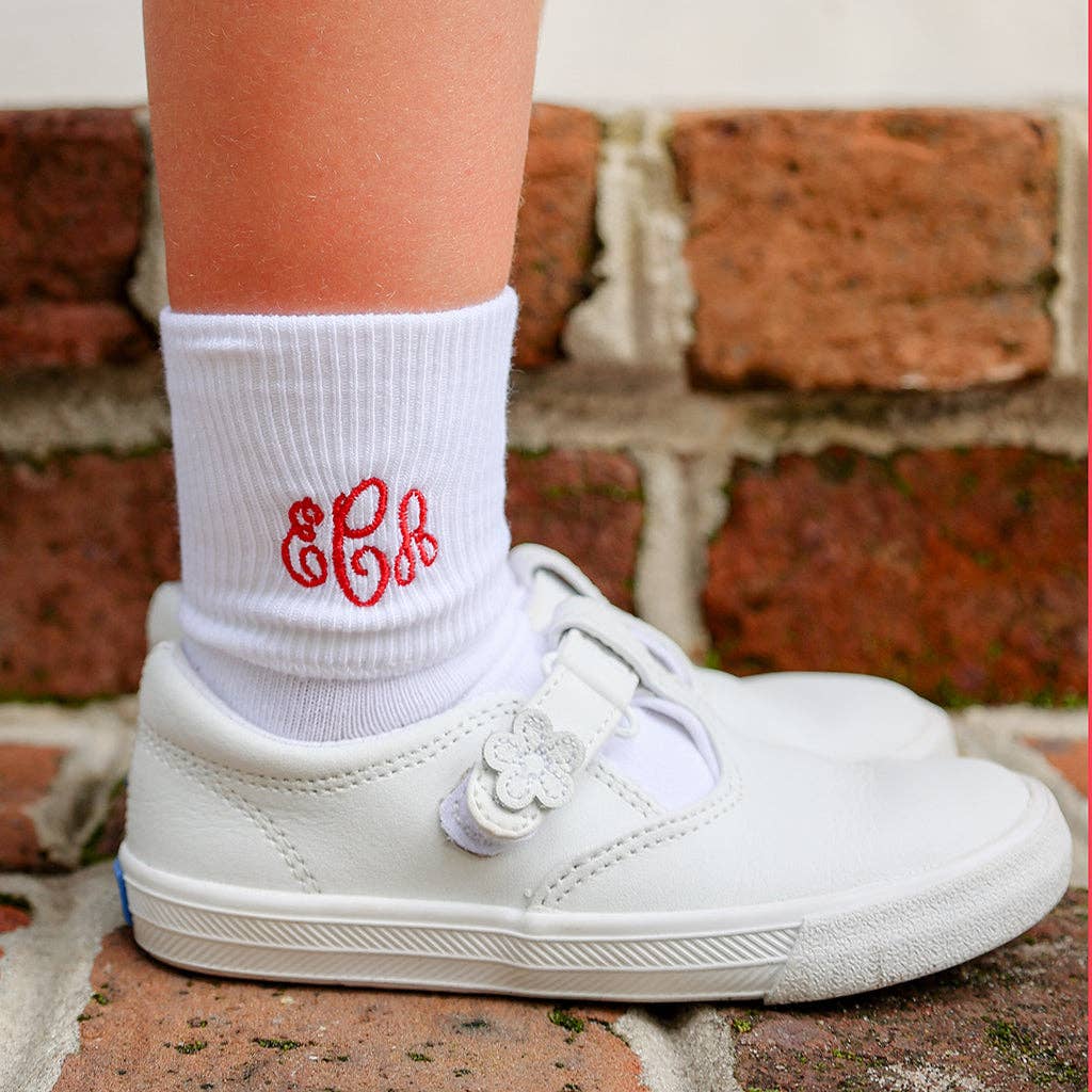White Fold Over Socks