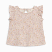 Ella Ruffle Sleeve Tank - Primrose / Fog + Shell