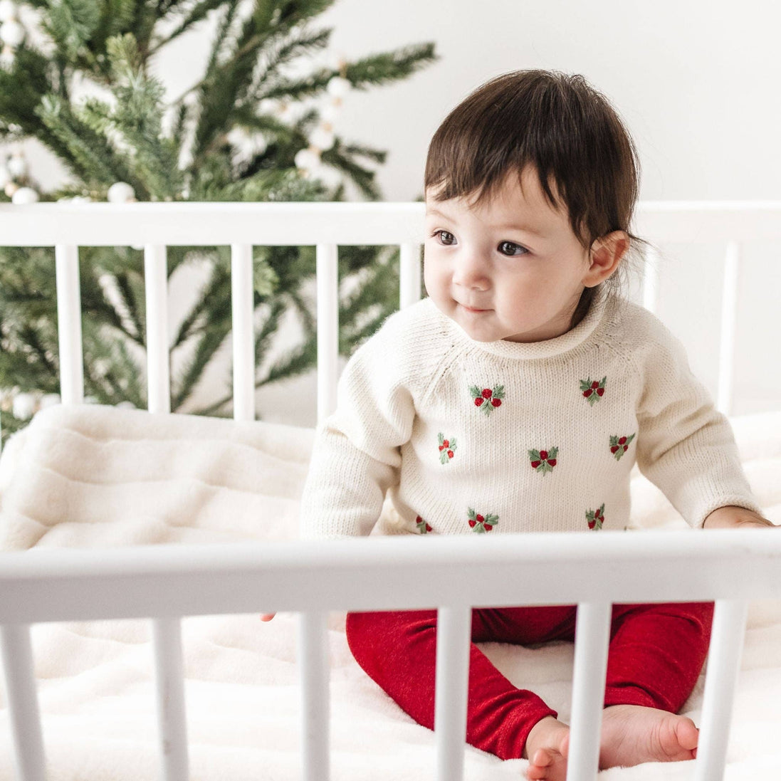 Winter Berries Raglan Sweater by Luna and Arlo