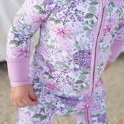 Convertible Zip Romper | Lavender Lullaby