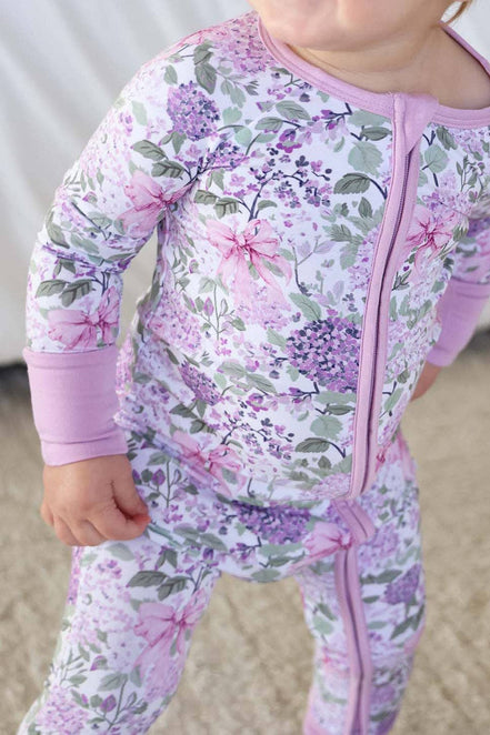 Convertible Zip Romper | Lavender Lullaby