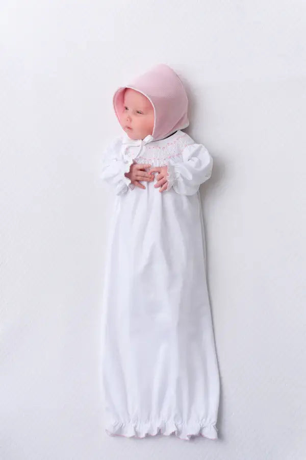Sweetly Smocked Greeting Gown