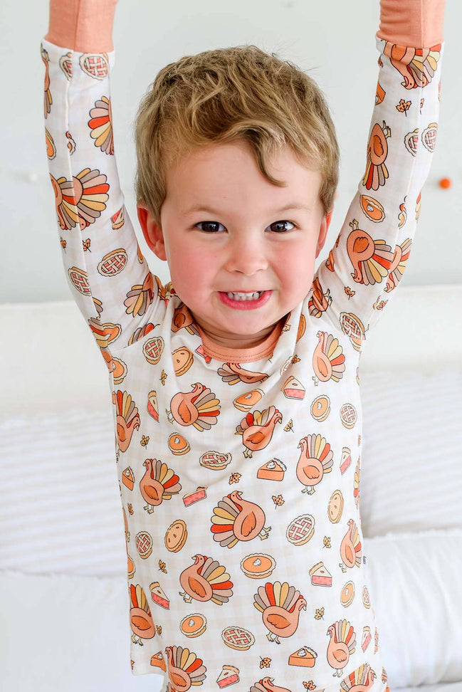 Thanksgiving Bamboo Two-Piece Pajama Set | Gobble Gobble