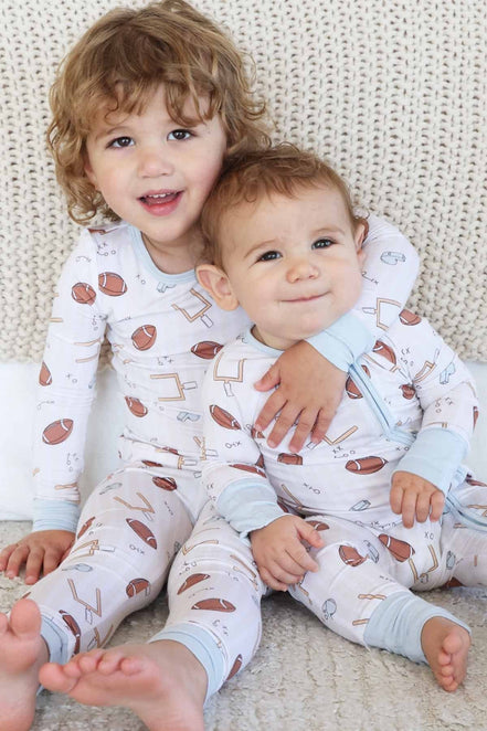 Tiny Touchdowns Convertible Zip Romper | Neutral