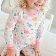 Two-Piece Bamboo Pajama Set | Little Fossil Pink