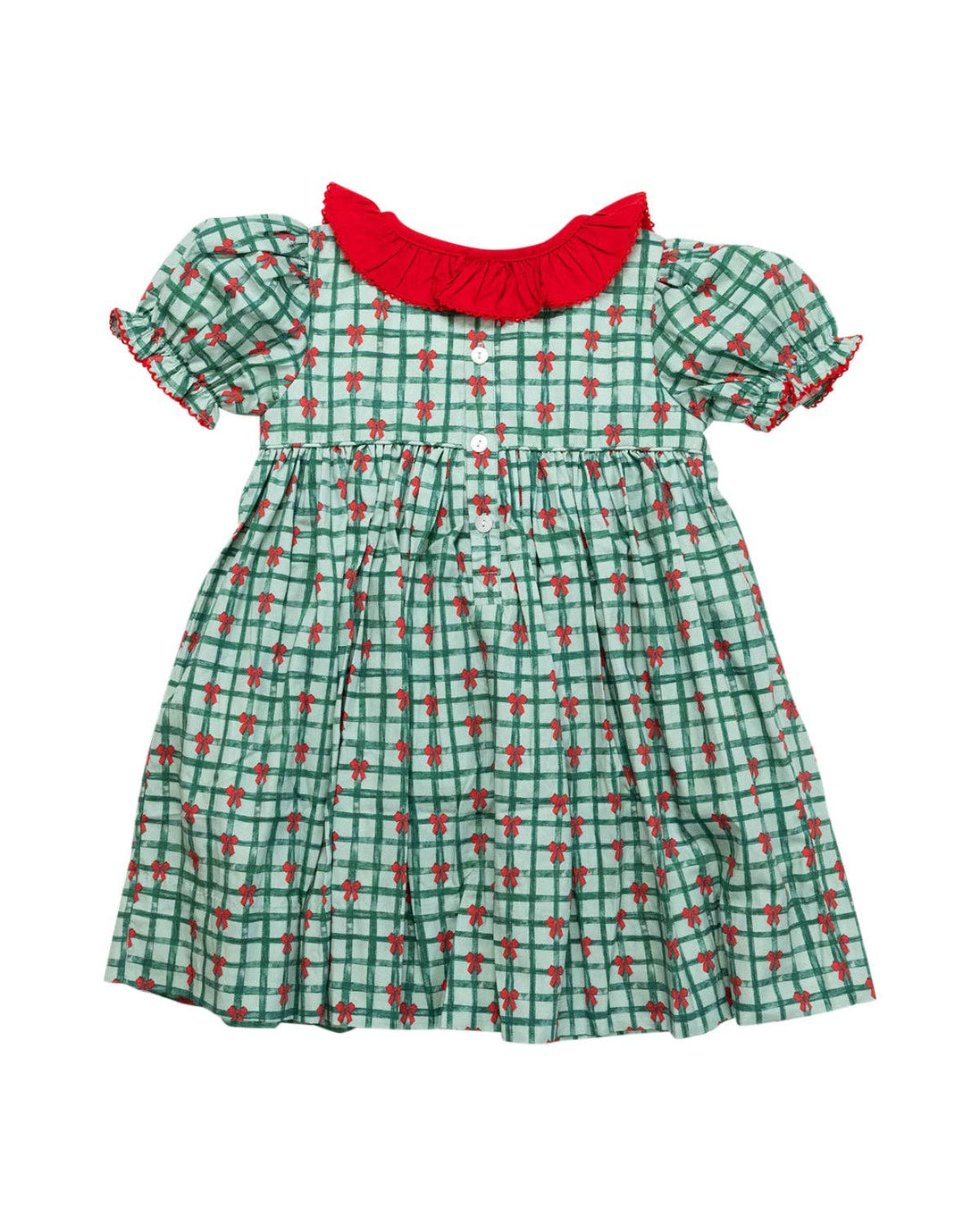 Christmas Ribbons Smocked Dress