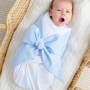 Bow Swaddle - Seersucker