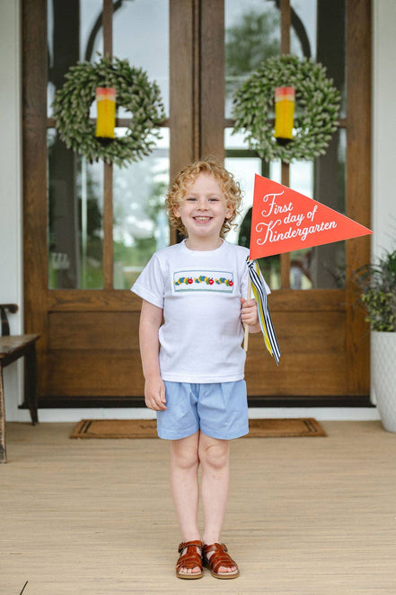 Back to School Caterpillar Smocked Beau T-Shirt/Shorts Set