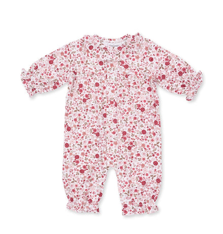Serene Floral - Long Sleeve Ruffle Collar Romper