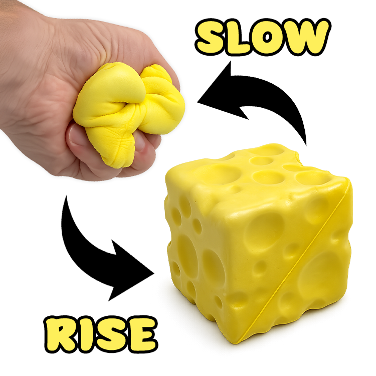 Fun Doh Slow-Rise Cheese Sensory Squishy Toy -