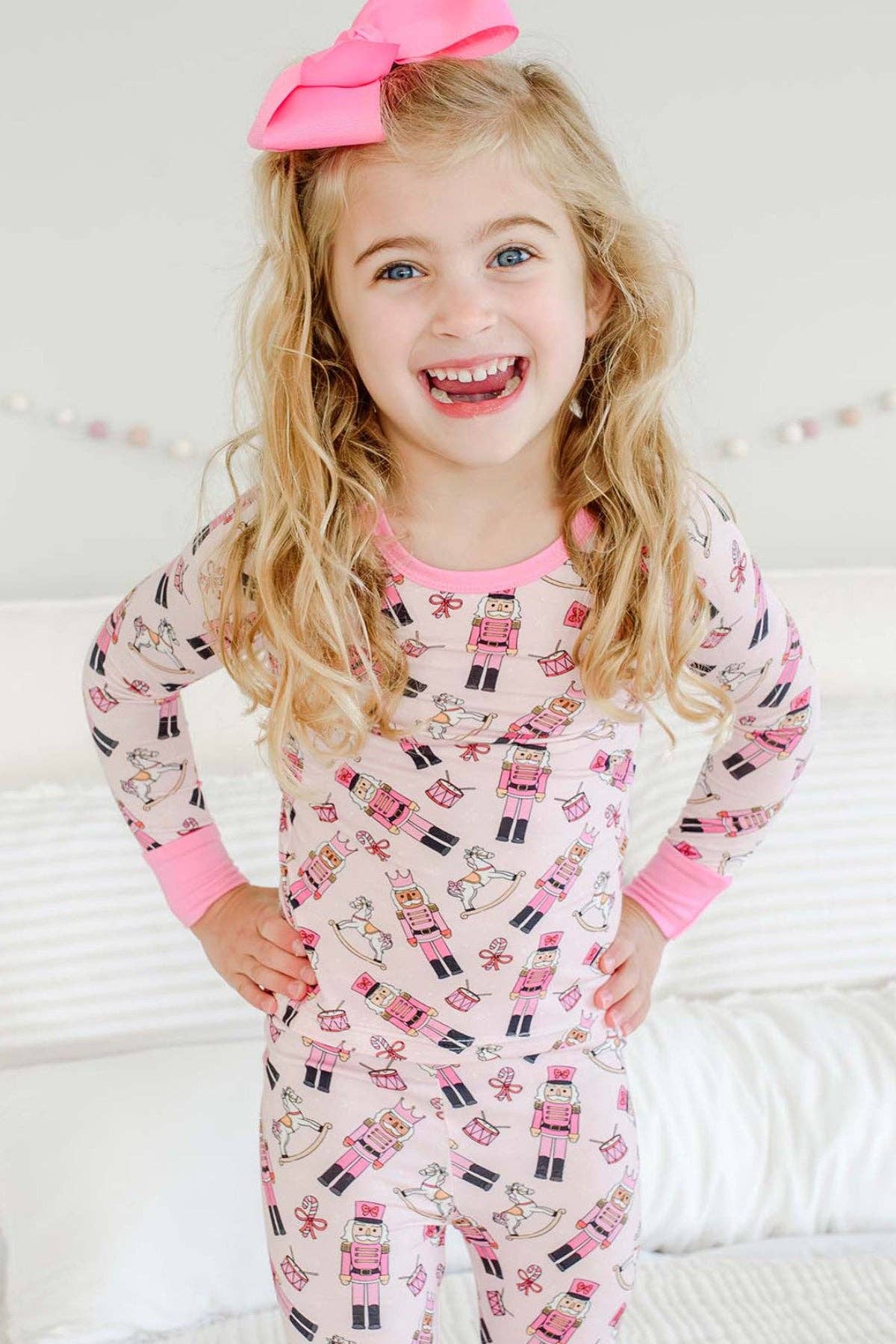 Two-Piece Bamboo Pajamas | Toy Soldier Pink