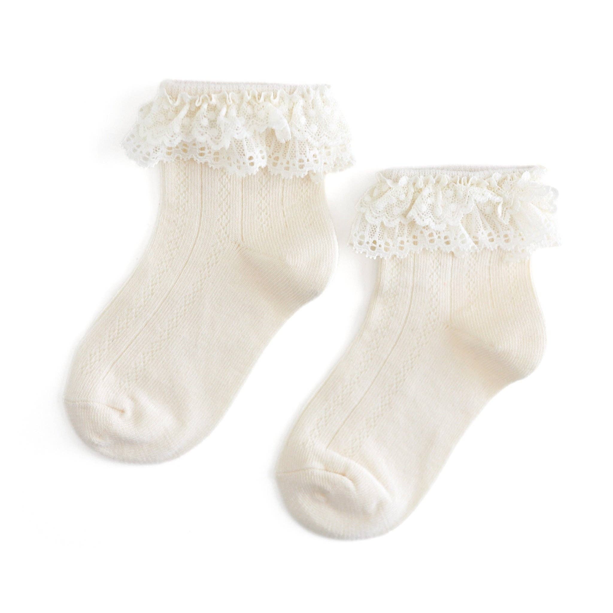 Lace Bobby Socks - Ivory