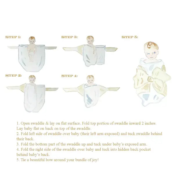 Bow Swaddle - Broadcloth