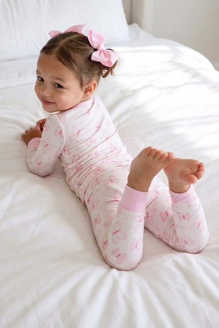 Two-Piece Bamboo Pajama Set | Blooming Butterflies