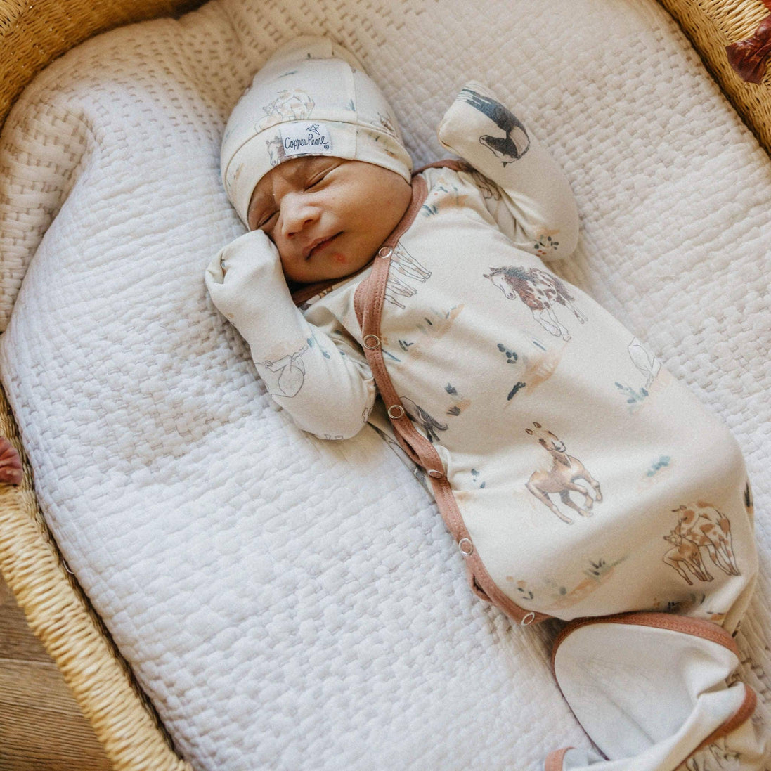 Newborn Knotted Gown - Montana