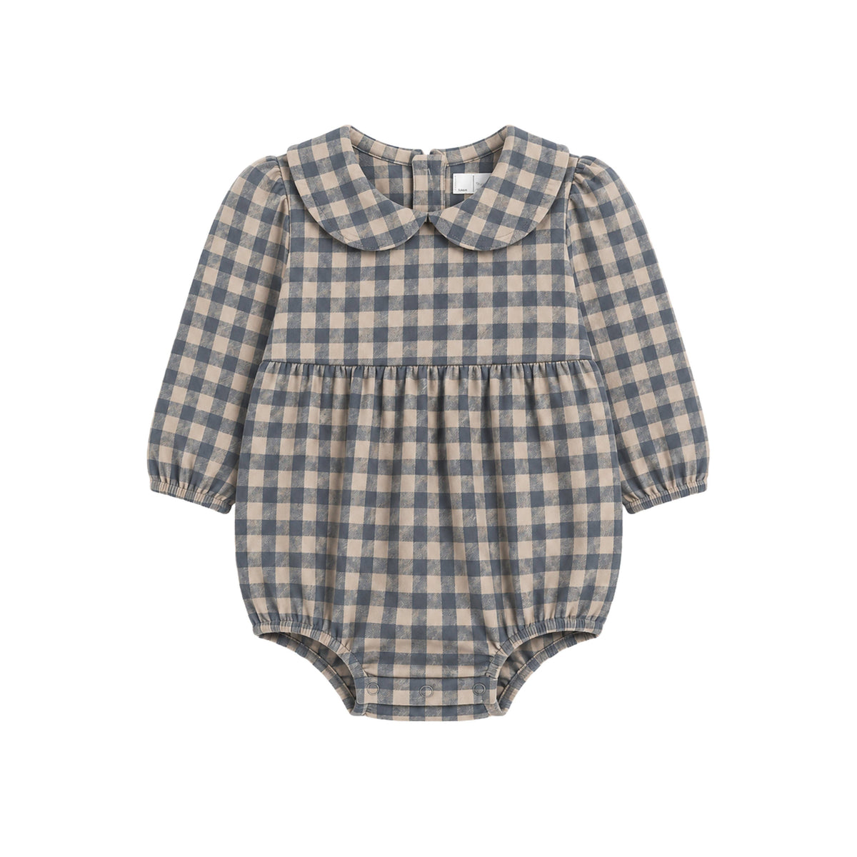 Myra Flannel Long Sleeve Peter Pan Collar Bubble Romper - Sw