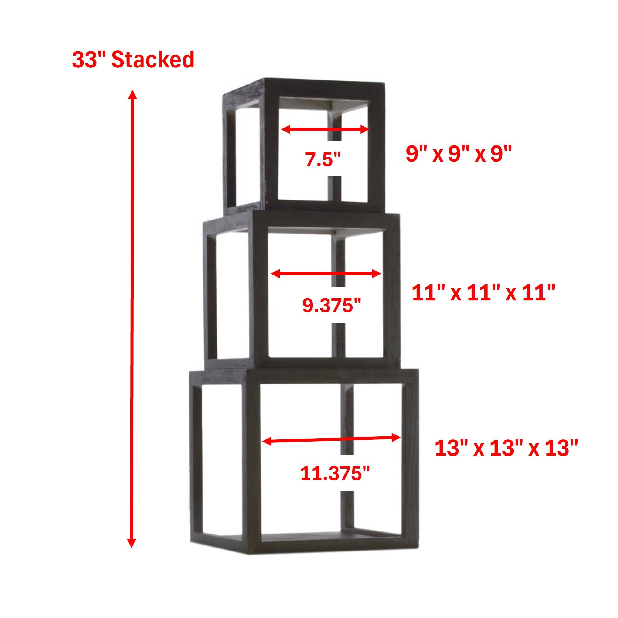 Wood Cube Risers (Set of 3 or 6)