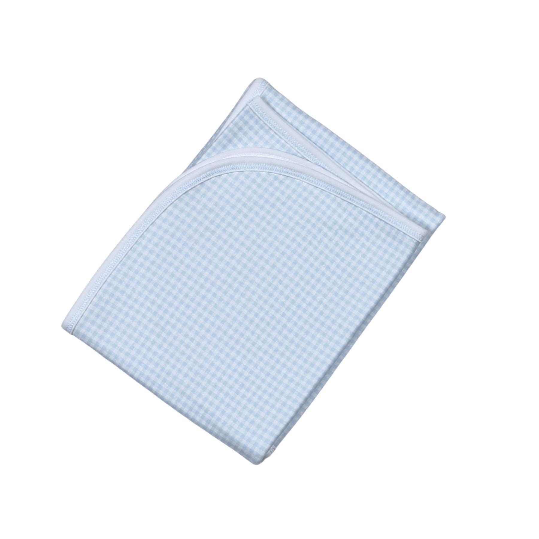 BGG-016 Blue Gingham Receiving Blanket 28