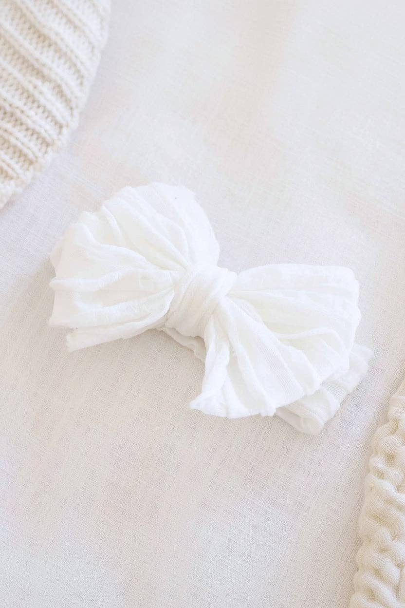 Large Ruffle Knit Bow | Brights