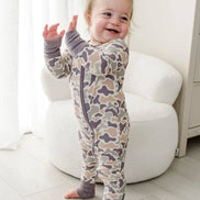 Convertible Bamboo Zip Romper | Camo Cutie