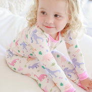 Two-Piece Bamboo Pajama Set | Little Fossil Pink
