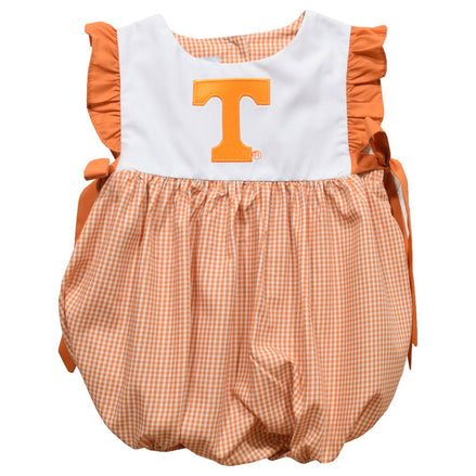 Tennessee Vols Bubble - Embroidered Orange Gingham Girls