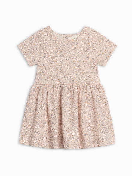 Stella Short Sleeve Swing Dress - Primrose / Fog + Shell