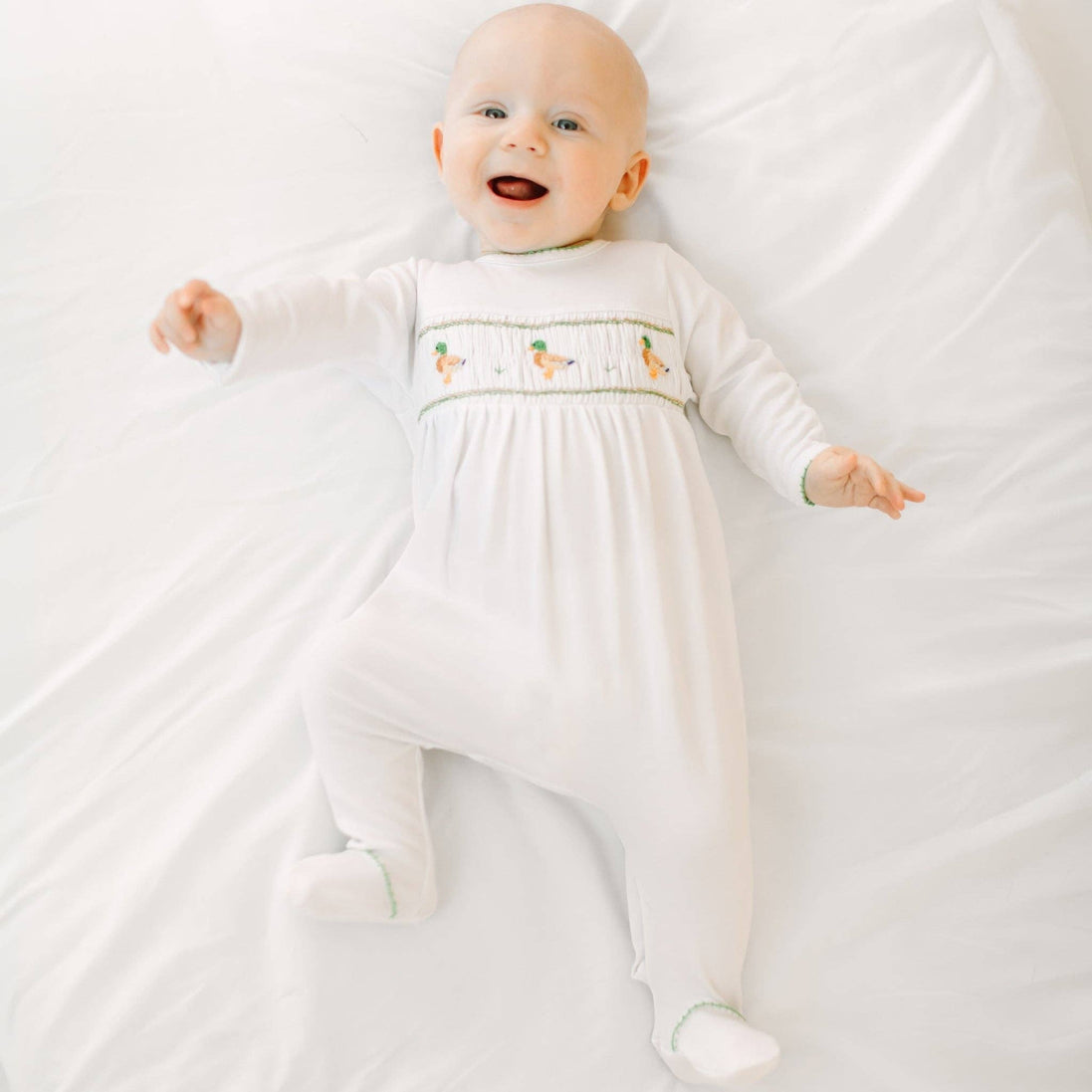 Mallard Moments Smocked Footie