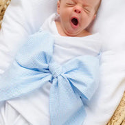 Bow Swaddle - Seersucker