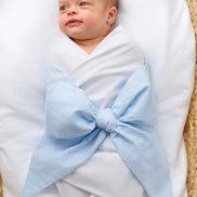 Bow Swaddle - Seersucker