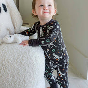 Halloween Glow-in-the-Dark Convertible Bamboo Zip Romper | Eye Want Candy