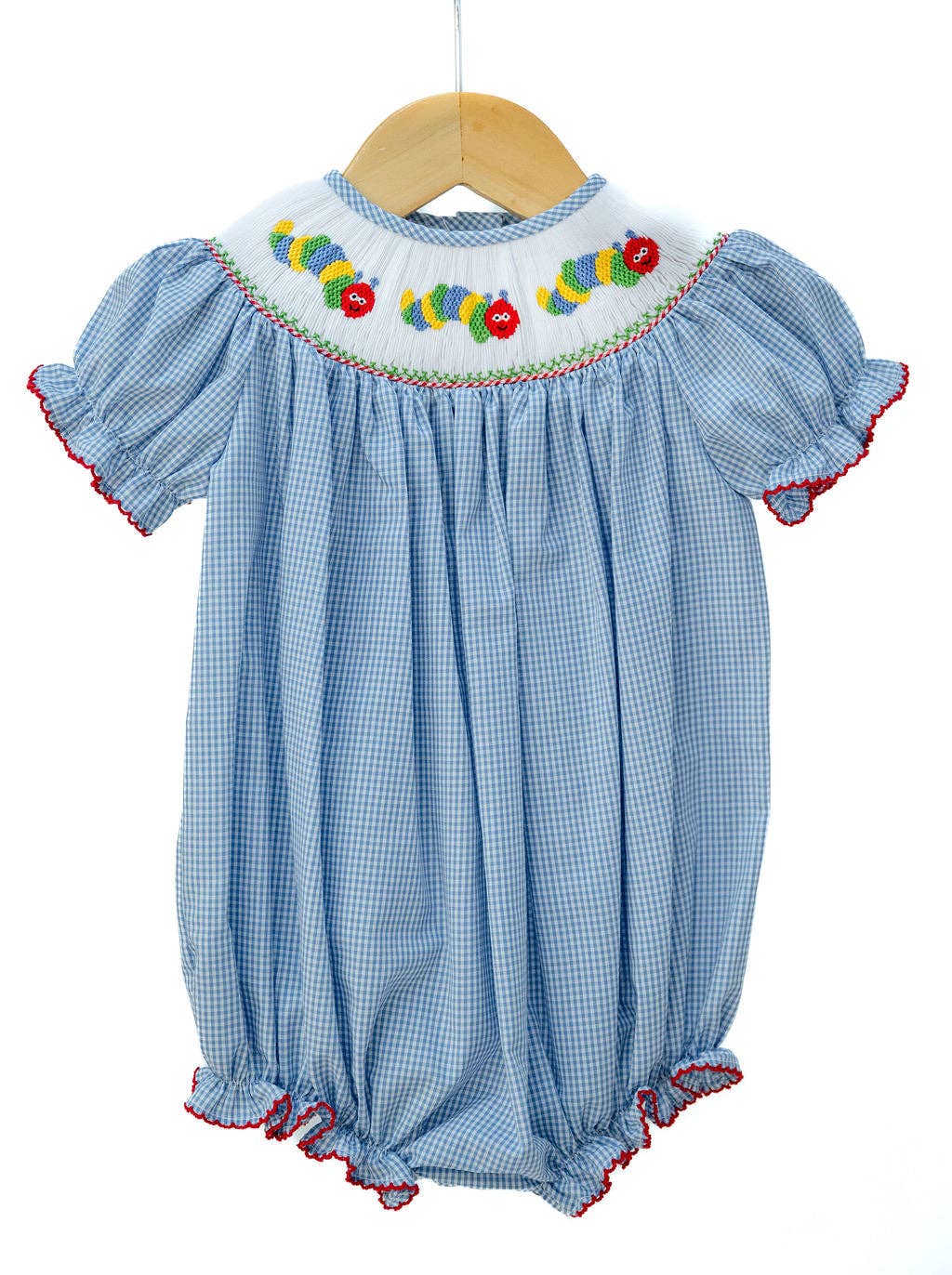 Back to School Caterpillar Smocked Birdie Bubble