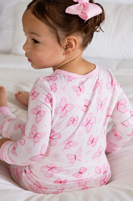 Two-Piece Bamboo Pajama Set | Blooming Butterflies