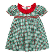 Christmas Ribbons Smocked Dress